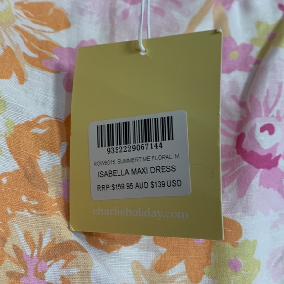CHARLIE HOLIDAY ISABELLA MAXI DRESS FLORAL PINK NEW WITH TAGS 6 - Picture 6 of 8
